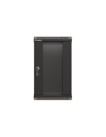 LANBERG RACKOVÁ SKRIŇA 10" NÁSTENNÁ 9U/300X300 (FLAT PACK) S PRESKLENÝMI DVERMI ČIERNA