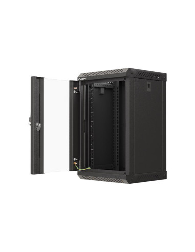 LANBERG RACKOVÁ SKRIŇA 10" NÁSTENNÁ 9U/300X300 (FLAT PACK) S PRESKLENÝMI DVERMI ČIERNA