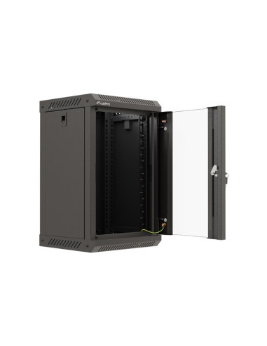 LANBERG RACKOVÁ SKRIŇA 10" NÁSTENNÁ 9U/300X300 (FLAT PACK) S PRESKLENÝMI DVERMI ČIERNA