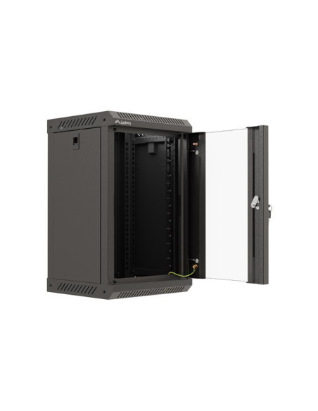 LANBERG RACKOVÁ SKRIŇA 10" NÁSTENNÁ 9U/300X300 (FLAT PACK) S PRESKLENÝMI DVERMI ČIERNA