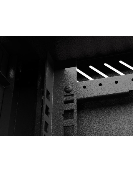 LANBERG RACKOVÁ SKRIŇA 10" NÁSTENNÁ 9U/300X300 (FLAT PACK) S PRESKLENÝMI DVERMI ČIERNA