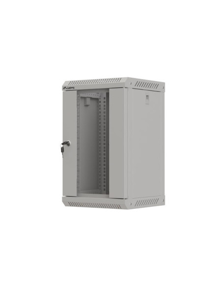 LANBERG RACKOVÁ SKRIŇA 10" NÁSTENNÁ 9U/300X300 (FLAT PACK) S PRESKLENÝMI DVERAMI ŠEDÁ