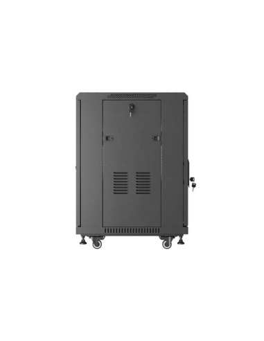 LANBERG INŠTALAČNÝ RACK 19" 15U 600X600 ČIERNE SKLENENÉ DVERE (PLOCHÉ BALENIE)