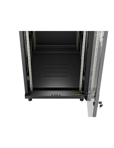 LANBERG INŠTALAČNÝ RACK 19" 15U 600X800 ČIERNE SKLENENÉ DVERE (PLOCHÉ BALENIE)