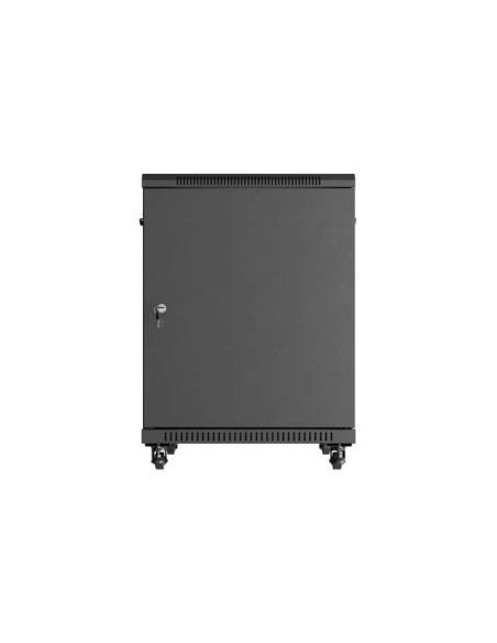 LANBERG INŠTALAČNÝ RACK 19" 15U 600X800 ČIERNE SKLENENÉ DVERE (PLOCHÉ BALENIE)