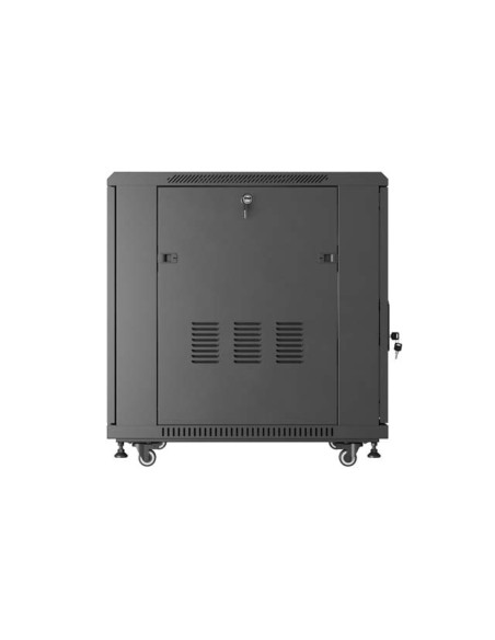LANBERG INŠTALAČNÝ RACK 19" 15U 600X800 ČIERNE SKLENENÉ DVERE (PLOCHÉ BALENIE)