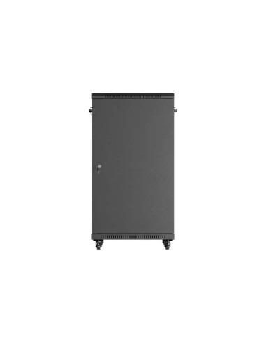 LANBERG INŠTALAČNÝ SKRIŇOVÝ ROZVADEČ 19" 22U 600X600 ČIERNE SKLENENÉ DVERE (PLOCHÉ BALENIE)
