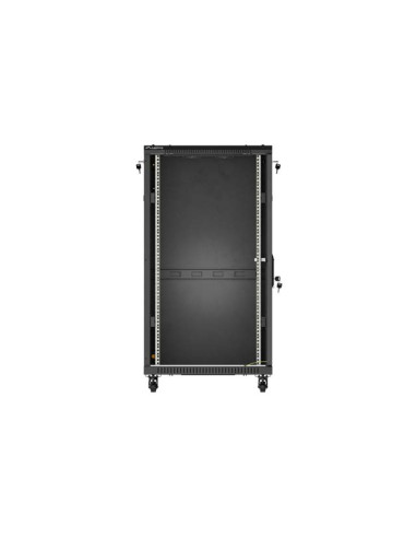 LANBERG INŠTALAČNÝ SKRIŇOVÝ ROZVADEČ 19" 22U 600X600 ČIERNE SKLENENÉ DVERE (PLOCHÉ BALENIE)
