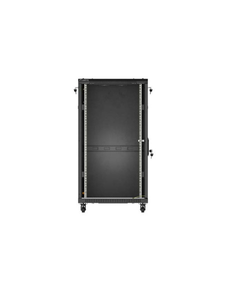 LANBERG INŠTALAČNÝ SKRIŇOVÝ ROZVADEČ 19" 22U 600X600 ČIERNE SKLENENÉ DVERE (PLOCHÉ BALENIE)