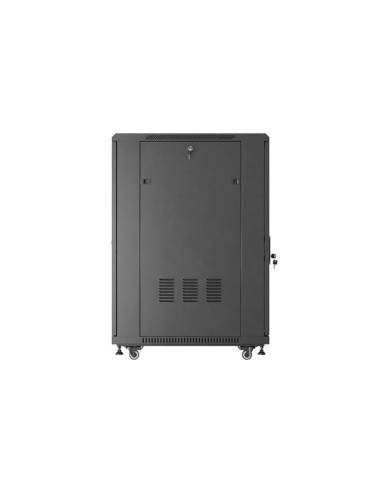 LANBERG INŠTALAČNÝ SKRIŇOVÝ ROZVADEČ 19" 22U 600X800 ČIERNE SKLENENÉ DVERE (PLOCHÉ BALENIE)