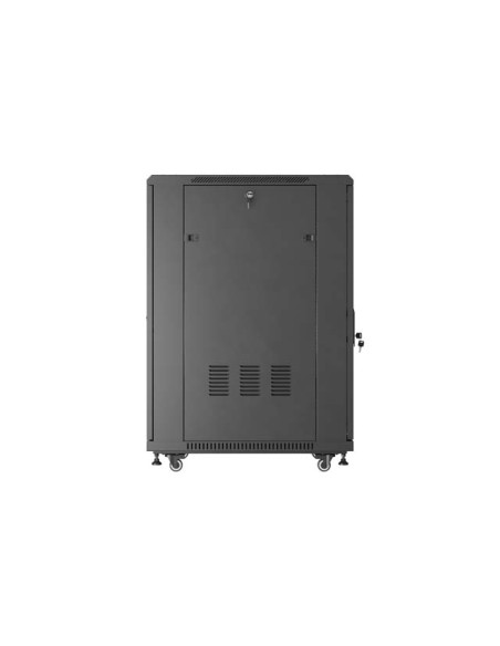 LANBERG INŠTALAČNÝ SKRIŇOVÝ ROZVADEČ 19" 22U 600X800 ČIERNE SKLENENÉ DVERE (PLOCHÉ BALENIE)