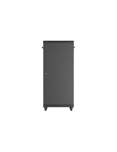 LANBERG 19" VOĽNE STOJÚCA RACKOVÁ SKRIŇA 27U/600X600 (FLAT PACK) S PRESKLENÝMI DVERAMI ČIERNA