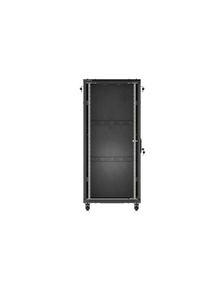 LANBERG 19" VOĽNE STOJÚCA RACKOVÁ SKRIŇA 27U/600X600 (FLAT PACK) S PRESKLENÝMI DVERAMI ČIERNA