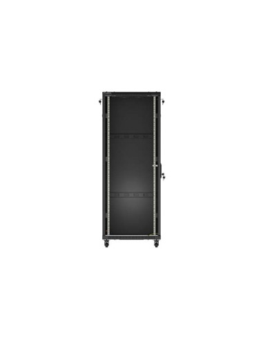 LANBERG 19" VOĽNE STOJÚCA RACKOVÁ SKRIŇA 32U/600X600 (FLAT PACK) S PRESKLENÝMI DVERAMI ČIERNA