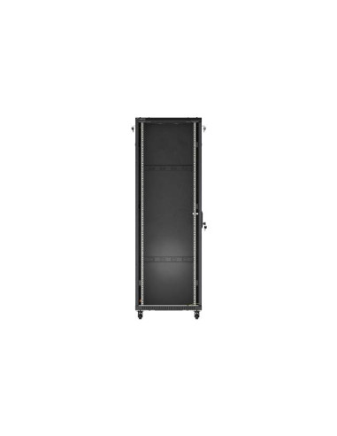 LANBERG 19" VOĽNE STOJÚCA RACKOVÁ SKRIŇA 37U/600X600 (FLAT PACK) S PRESKLENÝMI DVERAMI ČIERNA