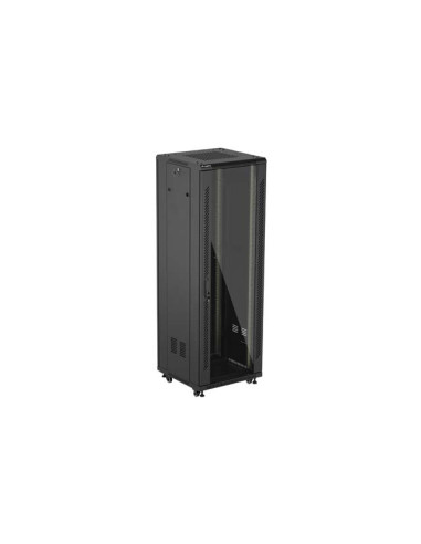 LANBERG 19" VOĽNE STOJÚCA RACKOVÁ SKRIŇA 37U/600X600 (FLAT PACK) S PRESKLENÝMI DVERAMI ČIERNA