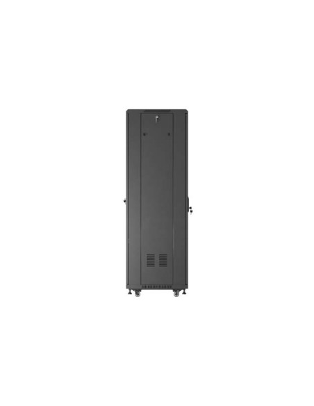 LANBERG 19" VOĽNE STOJÚCA RACKOVÁ SKRIŇA 37U/600X600 (FLAT PACK) S PRESKLENÝMI DVERAMI ČIERNA