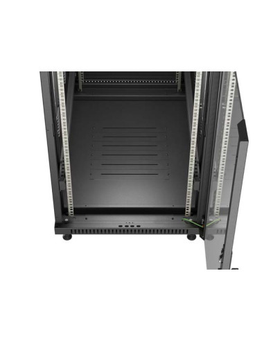 LANBERG INŠTALAČNÝ SKRIŇOVÝ ROZVADEČ 19" 42U 600X1000 ČIERNE SKLENENÉ DVERE (PLOCHÉ BALENIE)