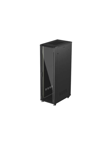 LANBERG INŠTALAČNÝ SKRIŇOVÝ ROZVADEČ 19" 42U 600X1000 ČIERNE SKLENENÉ DVERE (PLOCHÉ BALENIE)