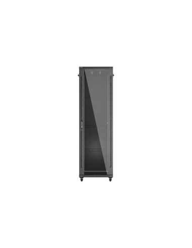 LANBERG INŠTALAČNÝ SKRIŇOVÝ ROZVADEČ 19" 42U 600X1000 ČIERNE SKLENENÉ DVERE (PLOCHÉ BALENIE)