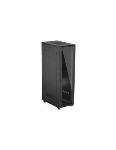 LANBERG INŠTALAČNÝ SKRIŇOVÝ ROZVADEČ 19" 42U 600X1000 ČIERNE SKLENENÉ DVERE (PLOCHÉ BALENIE)