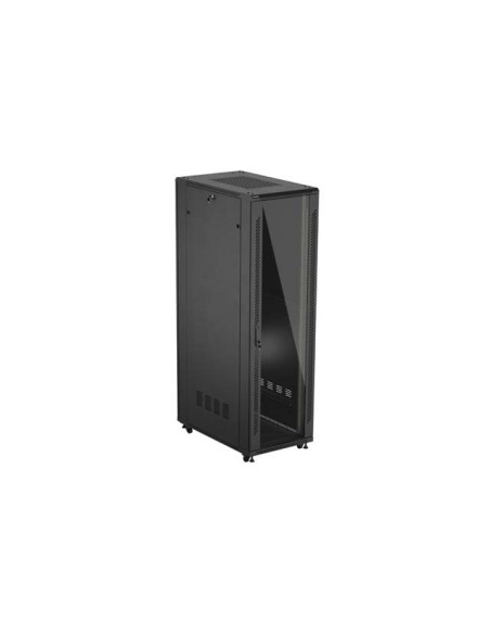 LANBERG INŠTALAČNÝ SKRIŇOVÝ ROZVADEČ 19" 42U 600X1000 ČIERNE SKLENENÉ DVERE (PLOCHÉ BALENIE)