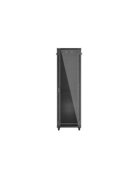 LANBERG 19" VOĽNE STOJÚCA RACKOVÁ SKRIŇA 42U/600X800 (FLAT PACK) S PRESKLENÝMI DVERAMI ČIERNA