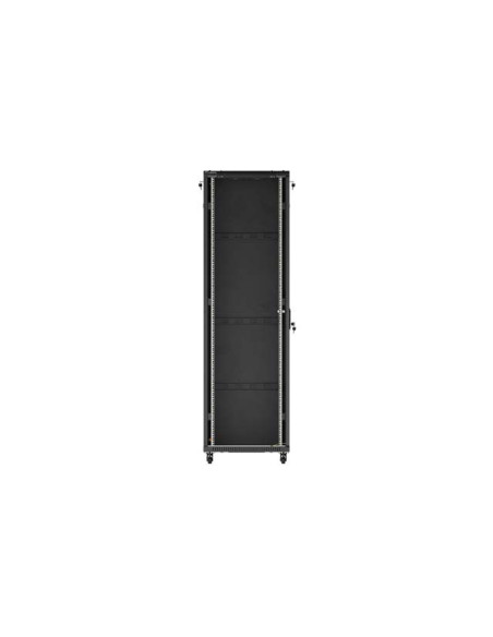 LANBERG 19" VOĽNE STOJÚCA RACKOVÁ SKRIŇA 42U/600X800 (FLAT PACK) S PRESKLENÝMI DVERAMI ČIERNA