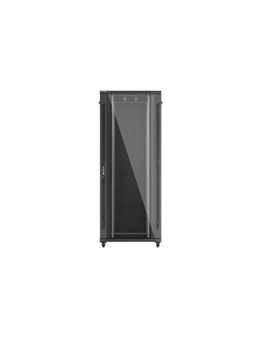 LANBERG 19" VOĽNE STOJÚCA RACKOVÁ SKRIŇA 42U/800X1000 (FLAT PACK) S PRESKLENÝMI DVERAMI ČIERNA