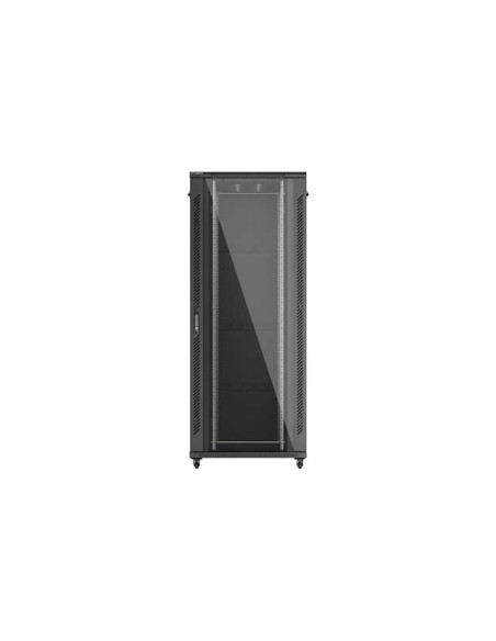 LANBERG 19" VOĽNE STOJÚCA RACKOVÁ SKRIŇA 42U/800X1000 (FLAT PACK) S PRESKLENÝMI DVERAMI ČIERNA
