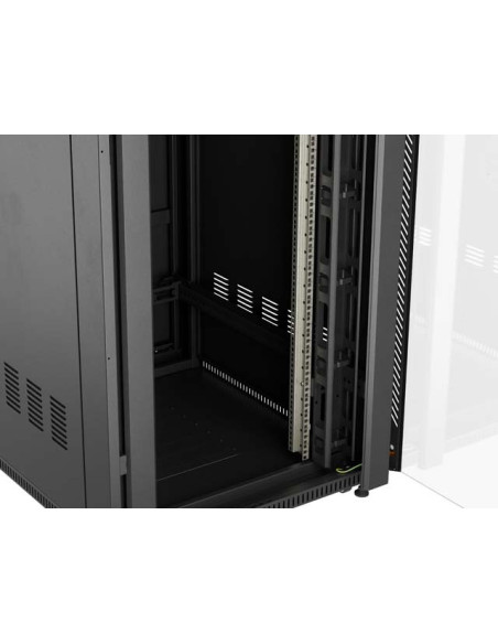LANBERG 19" VOĽNE STOJÚCA RACKOVÁ SKRIŇA 42U/800X1000 (FLAT PACK) S PRESKLENÝMI DVERAMI ČIERNA