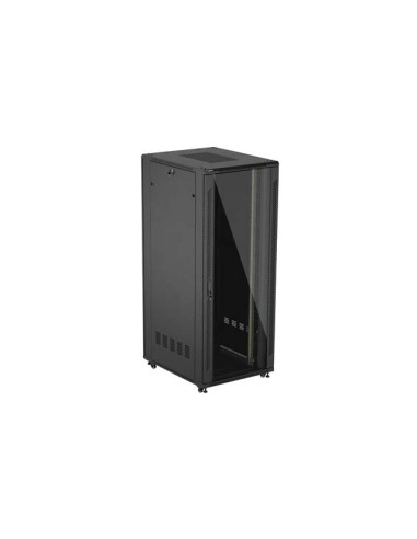 LANBERG 19" VOĽNE STOJÚCA RACKOVÁ SKRIŇA 42U/800X1000 (FLAT PACK) S PRESKLENÝMI DVERAMI ČIERNA
