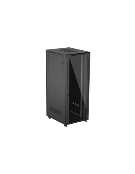 LANBERG 19" VOĽNE STOJÚCA RACKOVÁ SKRIŇA 42U/800X1000 (FLAT PACK) S PRESKLENÝMI DVERAMI ČIERNA