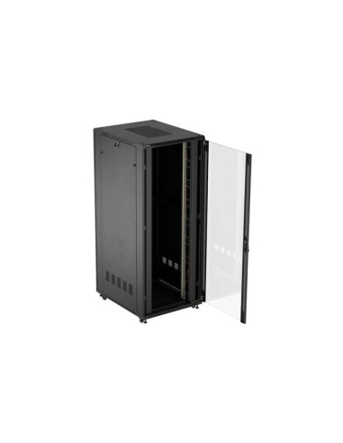 LANBERG 19" VOĽNE STOJÚCA RACKOVÁ SKRIŇA 42U/800X1000 (FLAT PACK) S PRESKLENÝMI DVERAMI ČIERNA