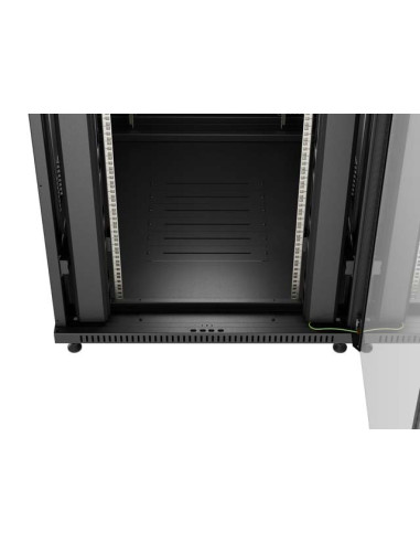 LANBERG 19" VOĽNE STOJÚCA RACKOVÁ SKRIŇA 42U/800X1000 (FLAT PACK) S PRESKLENÝMI DVERAMI ČIERNA