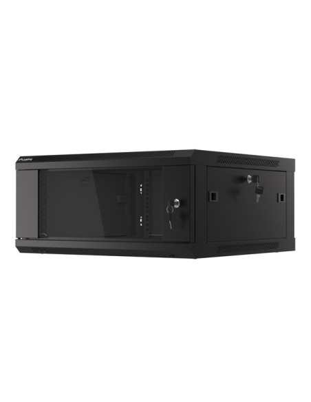 LANBERG RACKOVÁ SKRIŇA 19" PRO MONTÁŽ NA STENU 4U/600X600 (FLAT PACK) V2 ČIERNA