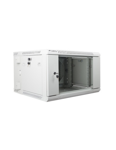 LANBERG RACKOVÁ SKRIŇA 19" DVOJDIELNA NÁSTENNÁ 6U/600X600 (FLAT PACK) ŠEDÁ