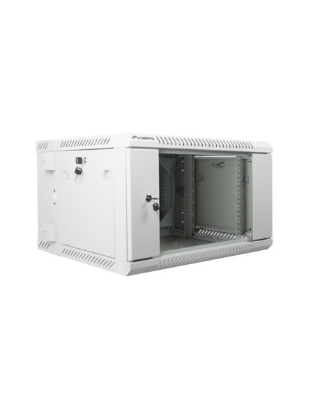 LANBERG RACKOVÁ SKRIŇA 19" DVOJDIELNA NÁSTENNÁ 6U/600X600 (FLAT PACK) ŠEDÁ