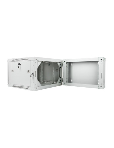 LANBERG RACKOVÁ SKRIŇA 19" DVOJDIELNA NÁSTENNÁ 6U/600X600 (FLAT PACK) ŠEDÁ