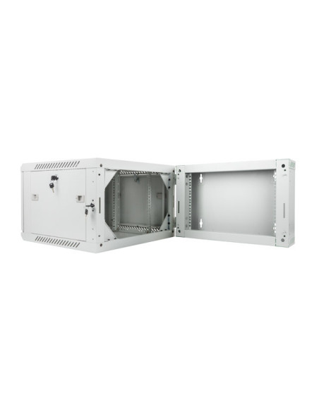 LANBERG RACKOVÁ SKRIŇA 19" DVOJDIELNA NÁSTENNÁ 6U/600X600 (FLAT PACK) ŠEDÁ