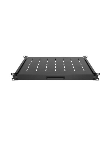 LANBERG POSUVNÁ POLICA PRO 19" RACKOVÉ SKRINE 350MM ČIERNA (1U/445X350MM, NOSNOSŤ 35KG, 4-BODOVÉ M