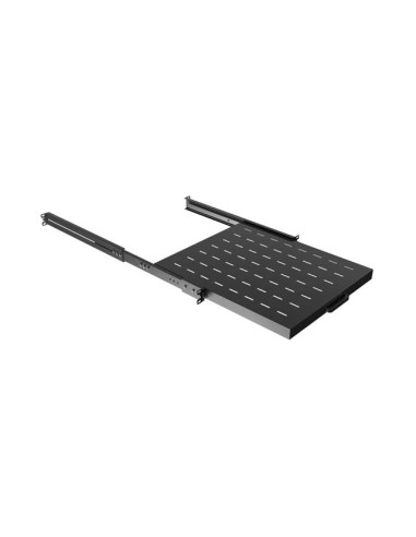 LANBERG POSUVNÁ POLICA PRO 19" RACKOVÉ SKRINE 500MM ČIERNA (1U/445X500MM, NOSNOSŤ DO 35KG, 4-P