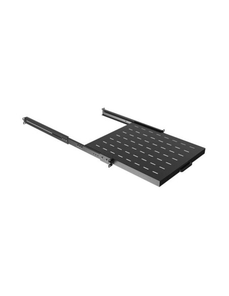 LANBERG POSUVNÁ POLICA PRO 19" RACKOVÉ SKRINE 500MM ČIERNA (1U/445X500MM, NOSNOSŤ DO 35KG, 4-P