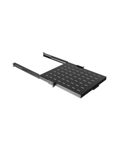LANBERG POSUVNÁ POLICA PRO 19" RACKOVÉ SKRINE 500MM ČIERNA (1U/445X500MM, NOSNOSŤ DO 35KG, 4-P