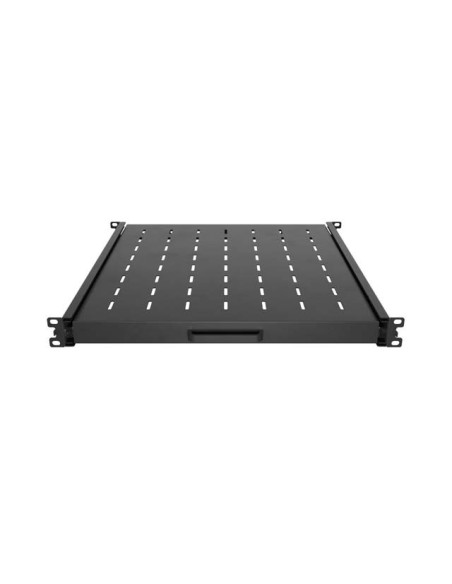LANBERG POSUVNÁ POLICA PRO 19" RACKOVÉ SKRINE 500MM ČIERNA (1U/445X500MM, NOSNOSŤ DO 35KG, 4-P