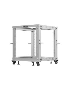 LANBERG OTVORENÝ RACK 19" 9U 600X600-1100 NASTAVITEĽNÝ ŠEDÝ
