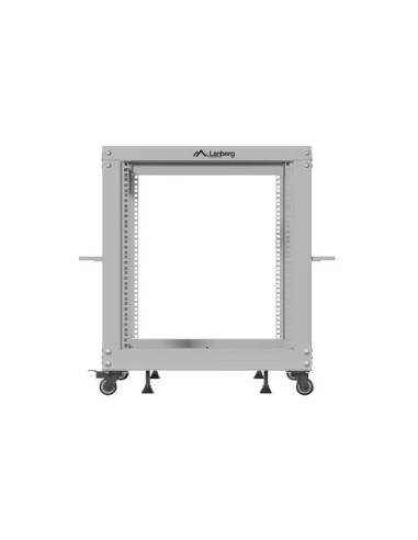 LANBERG OTVORENÝ RACK 19" 9U 600X600-1100 NASTAVITEĽNÝ ŠEDÝ