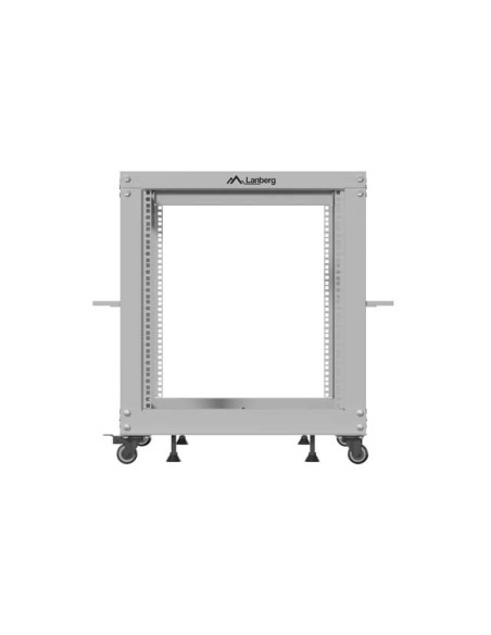 LANBERG OTVORENÝ RACK 19" 9U 600X600-1100 NASTAVITEĽNÝ ŠEDÝ