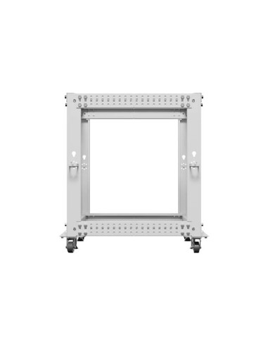 LANBERG OTVORENÝ RACK 19" 9U 600X600-1100 NASTAVITEĽNÝ ŠEDÝ
