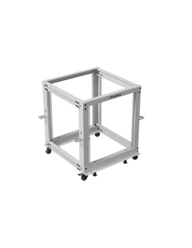 LANBERG OTVORENÝ RACK 19" 9U 600X600-1100 NASTAVITEĽNÝ ŠEDÝ